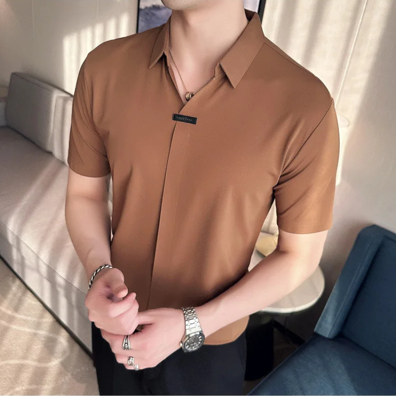Camisa Estilo Social Masterline Essential + Relógio de Brinde