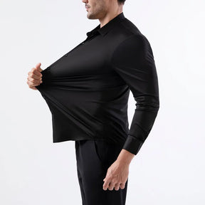 Camisa Elastech Social Anti Amassados + Brinde Relogio Social