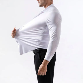 Camisa Elastech Social Anti Amassados + Brinde Relogio Social